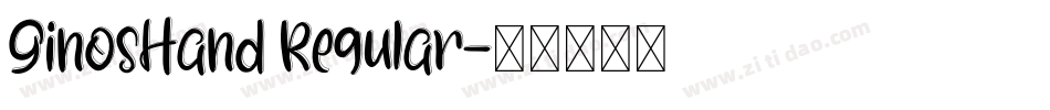 GinosHand Regular字体转换